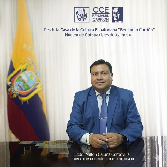 Milton Caluña. Director del Núcleo de Cotopaxi.